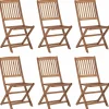MAISON EXCLUSIVE - Chaises pliables d'extérieur lot de 6 bois d'acacia solide