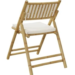 MAISON EXCLUSIVE - Chaises de bistro pliantes lot de 4 et coussins blanc crème