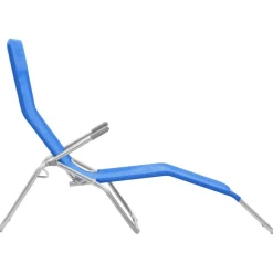 MAISON EXCLUSIVE - Chaises longues pliables lot de 2 textilène bleu