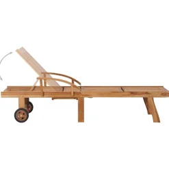 MAISON EXCLUSIVE - Chaises longues lot de 2 et coussin carreaux rouge teck solide