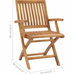 MAISON EXCLUSIVE - Chaises de jardin pliables lot de 2 bois de teck massif