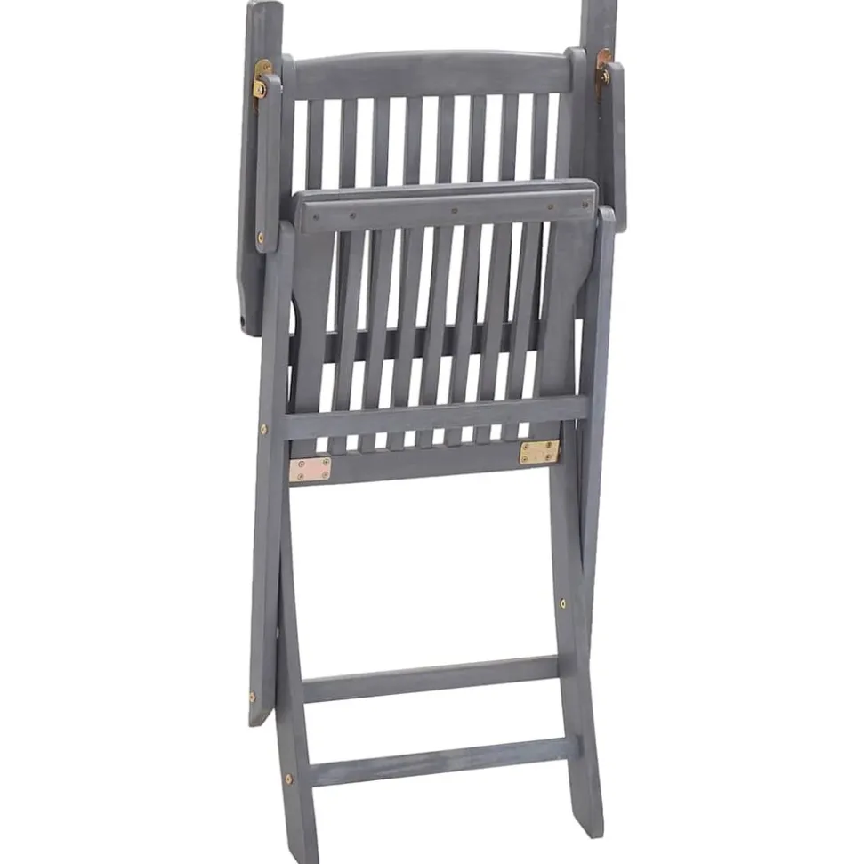 MAISON EXCLUSIVE - Chaises pliables d'extérieur lot de 8 et coussins bois d'acacia