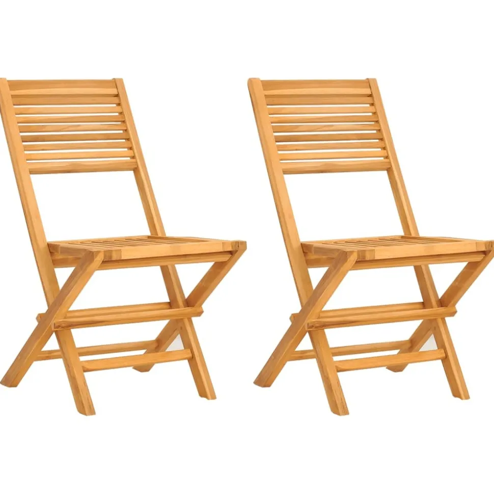 MAISON EXCLUSIVE - Chaises de jardin pliantes lot de 2 47x62x90cm bois massif teck