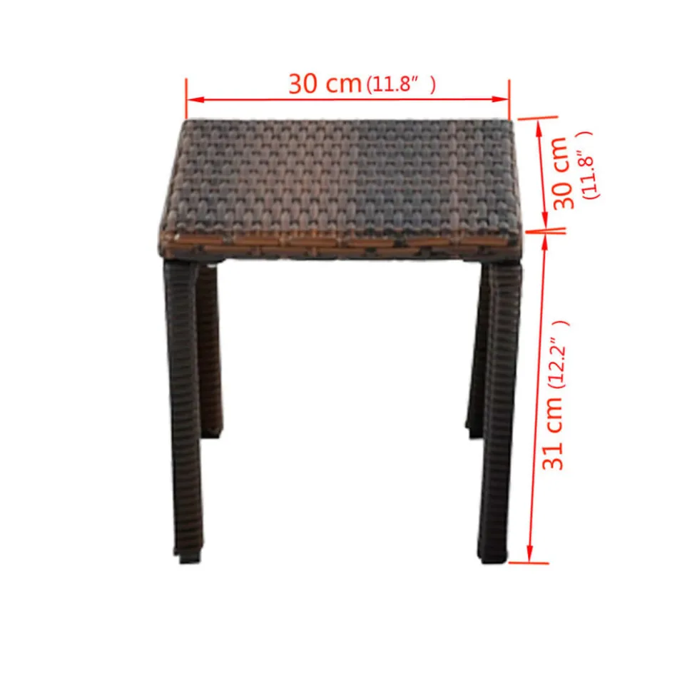 MAISON EXCLUSIVE - Chaises longues avec table résine tressée marron