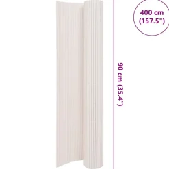 MAISON EXCLUSIVE - Clôture de jardin double face 90x400 cm blanc