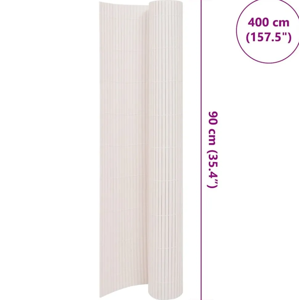 MAISON EXCLUSIVE - Clôture de jardin double face 90x400 cm blanc