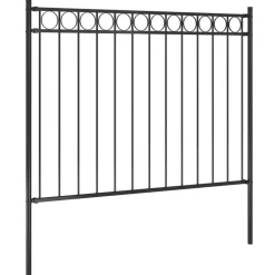 MAISON EXCLUSIVE - Clôture de jardin en acier 1,81 x 1,2 m noir