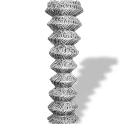 MAISON EXCLUSIVE - Clôture à mailles losangées acier galvanisé 15x1,25 m argenté