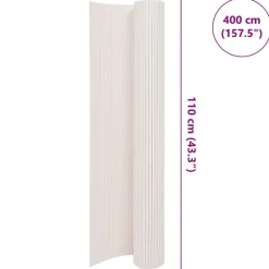 MAISON EXCLUSIVE - Clôture de jardin double face 110x400 cm blanc