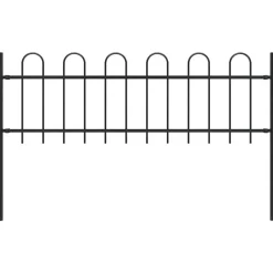 MAISON EXCLUSIVE - Clôture de jardin avec dessus en cerceau acier 1,8 m noir