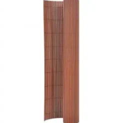 MAISON EXCLUSIVE - Clôture de jardin double face 110x400 cm marron