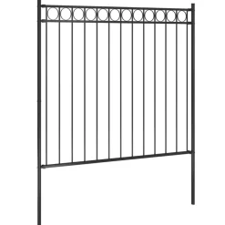 MAISON EXCLUSIVE - Clôture de jardin en acier 1,81 x 1,5 m noir