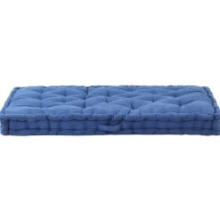 MAISON EXCLUSIVE - Coussin de plancher de palette coton 120x80x10 cm bleu clair