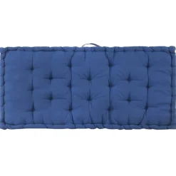 MAISON EXCLUSIVE - Coussin de plancher de palette coton 120x80x10 cm bleu clair