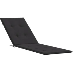 MAISON EXCLUSIVE - Coussin de chaise de terrasse noir (75+105)x50x4 cm