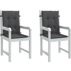 MAISON EXCLUSIVE - Coussins de chaise à dossier bas lot de 2 anthracite mélangé