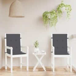 MAISON EXCLUSIVE - Coussins de chaise à dossier bas lot de 2 anthracite mélangé