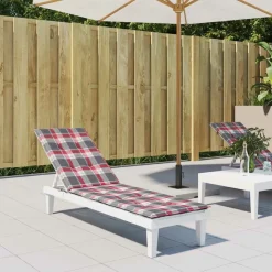 MAISON EXCLUSIVE - Coussin de chaise de terrasse carreaux rouge (75+105)x50x4 cm