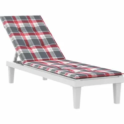 MAISON EXCLUSIVE - Coussin de chaise de terrasse carreaux rouge (75+105)x50x4 cm