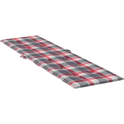 MAISON EXCLUSIVE - Coussin de chaise de terrasse carreaux rouge (75+105)x50x4 cm