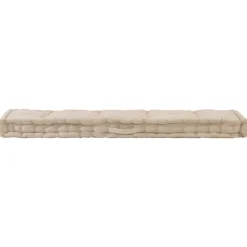 MAISON EXCLUSIVE - Coussin de plancher de palette coton 120x40x7 cm beige