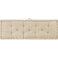 MAISON EXCLUSIVE - Coussin de plancher de palette coton 120x40x7 cm beige