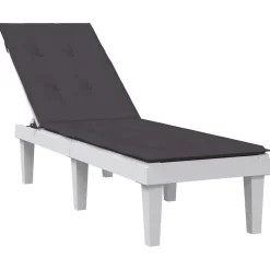 MAISON EXCLUSIVE - Coussin de chaise longue anthracite mélangé (75+105) x 50 x 4 cm