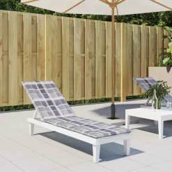 MAISON EXCLUSIVE - Coussin de chaise de terrasse carreaux gris (75+105)x50x4 cm