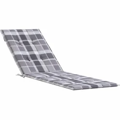 MAISON EXCLUSIVE - Coussin de chaise de terrasse carreaux gris (75+105)x50x4 cm