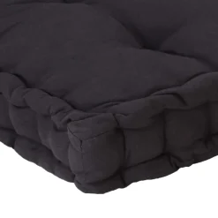 MAISON EXCLUSIVE - Coussin de plancher de palette coton 120x80x10 cm noir