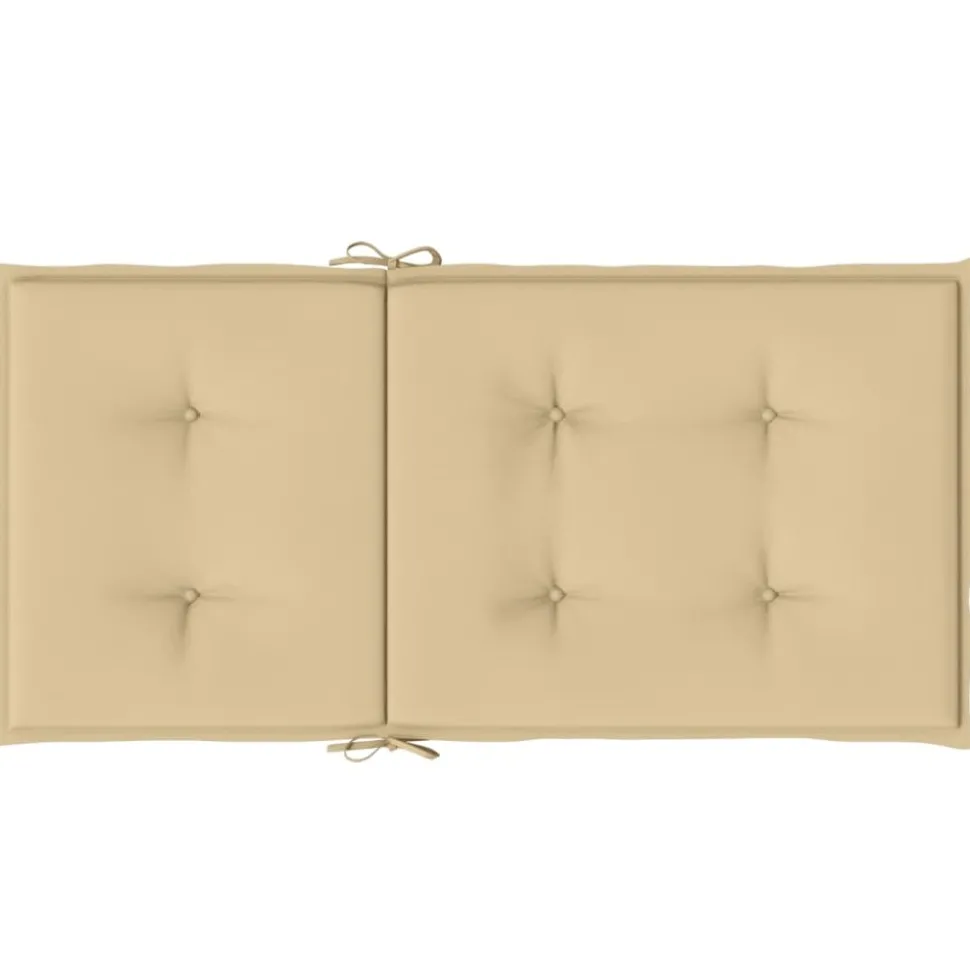 MAISON EXCLUSIVE - Coussins de chaise à dossier bas lot de 2 beige mélangé tissu