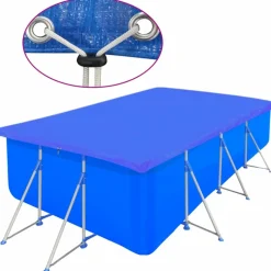 MAISON EXCLUSIVE - Couvertures de piscine 2 pcs pe rectangulaire 90 g/m² 540x270cm