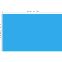 MAISON EXCLUSIVE - Couverture de piscine rectangulaire 800x500 cm pe bleu