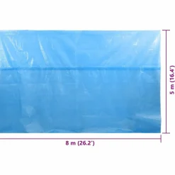 MAISON EXCLUSIVE - Couverture de piscine rectangulaire 800x500 cm pe bleu