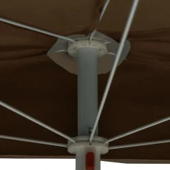 MAISON EXCLUSIVE - Demi-parasol de jardin avec mât 180x90 cm taupe
