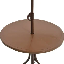 MAISON EXCLUSIVE - Ensemble de bistro avec parasol pour enfants 3 pcs marron
