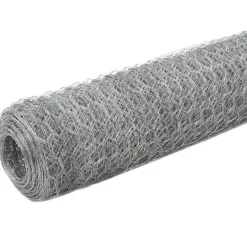 MAISON EXCLUSIVE - Grillage pour volière acier galvanisé 25x1,2 m argenté