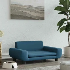 MAISON EXCLUSIVE - Lit pour chien bleu 70x45x33 cm velours