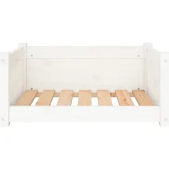 MAISON EXCLUSIVE - Lit pour chien blanc 65,5x50,5x28 cm bois de pin solide