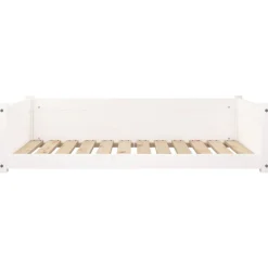 MAISON EXCLUSIVE - Lit pour chien blanc 105,5x75,5x28 cm bois de pin solide