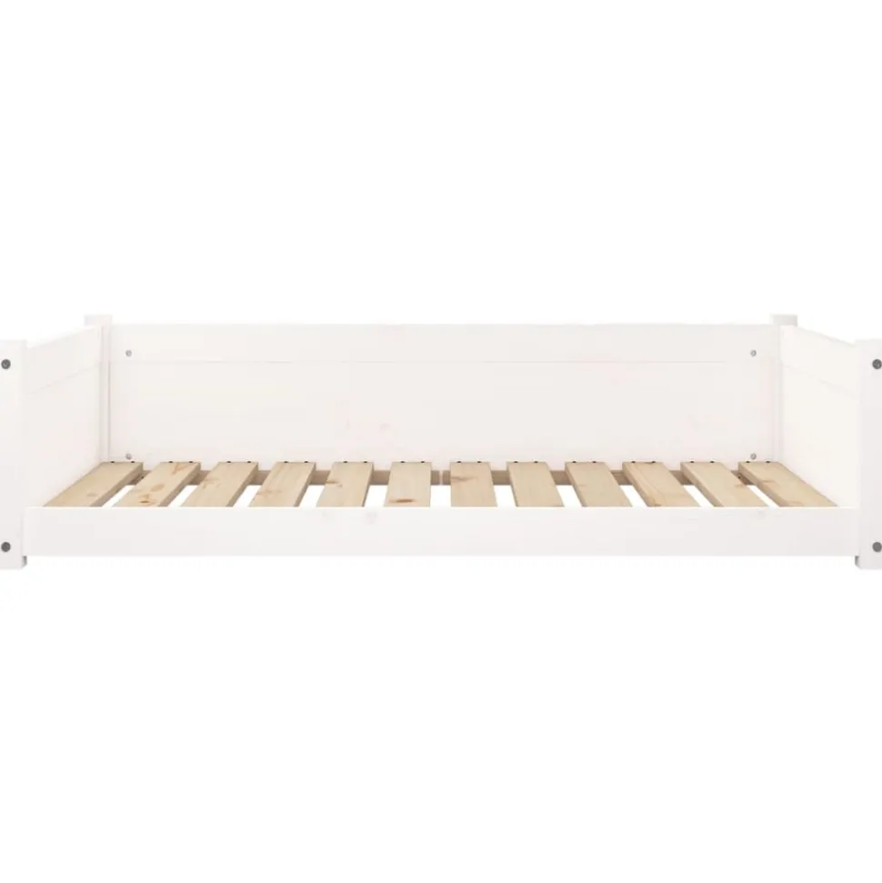 MAISON EXCLUSIVE - Lit pour chien blanc 105,5x75,5x28 cm bois de pin solide