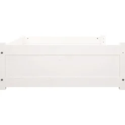 MAISON EXCLUSIVE - Lit pour chien blanc 105,5x75,5x28 cm bois de pin solide