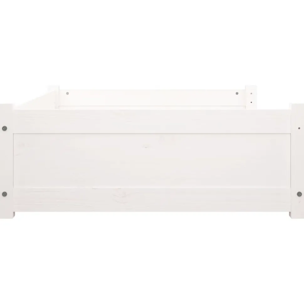 MAISON EXCLUSIVE - Lit pour chien blanc 105,5x75,5x28 cm bois de pin solide