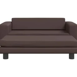 MAISON EXCLUSIVE - Lit pour chien avec extension marron 100x50x30 cm similicuir