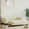 MAISON EXCLUSIVE - Lit pour chien avec extension crème 100x50x30 cm similicuir