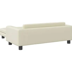 MAISON EXCLUSIVE - Lit pour chien avec extension crème 100x50x30 cm similicuir