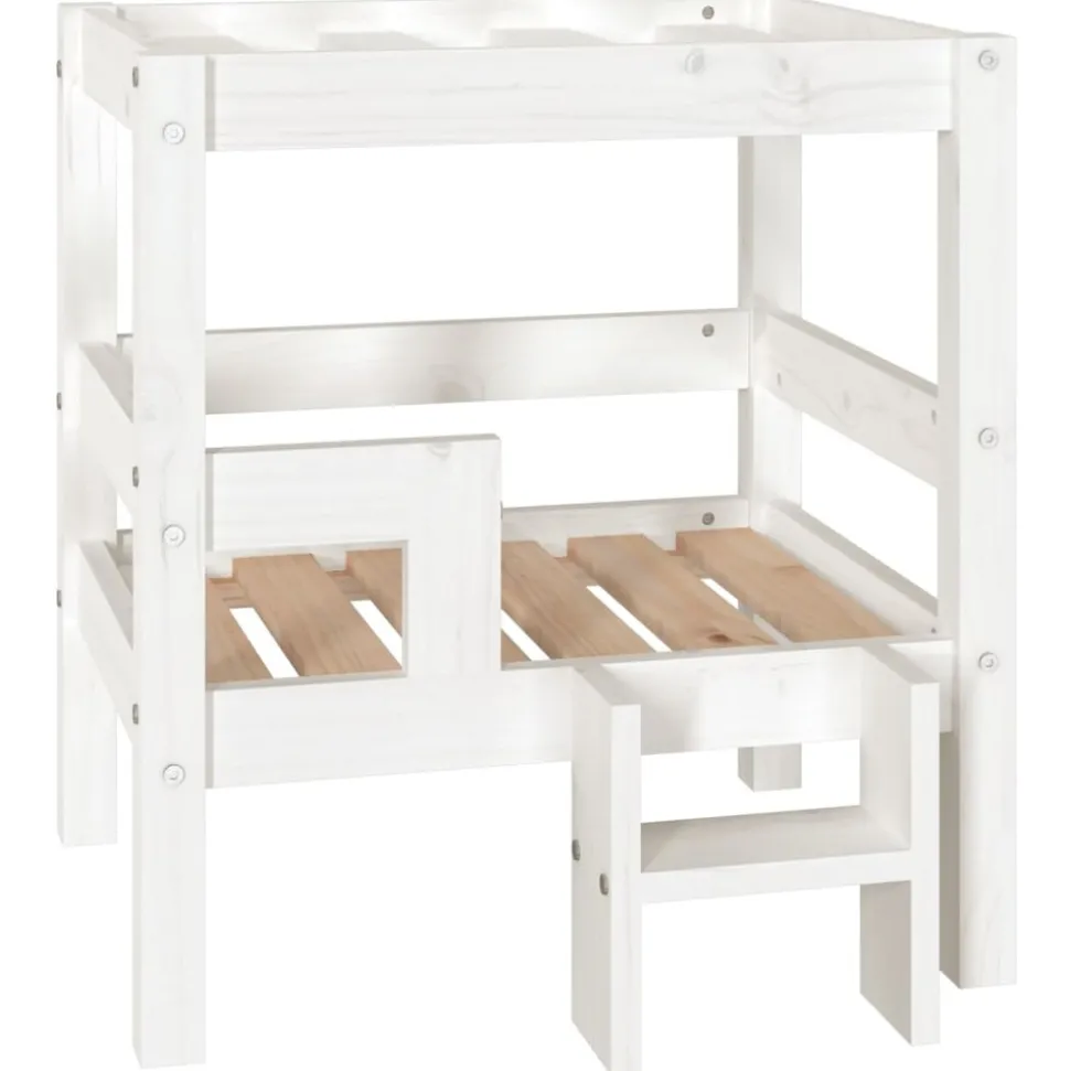 MAISON EXCLUSIVE - Lit pour chien blanc 55,5x53,5x60 cm bois de pin solide