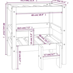 MAISON EXCLUSIVE - Lit pour chien blanc 55,5x53,5x60 cm bois de pin solide