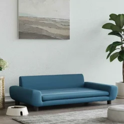 MAISON EXCLUSIVE - Lit pour chien bleu 100x54x33 cm velours