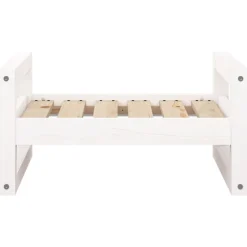 MAISON EXCLUSIVE - Lit pour chien blanc 55,5x45,5x28 cm bois de pin solide